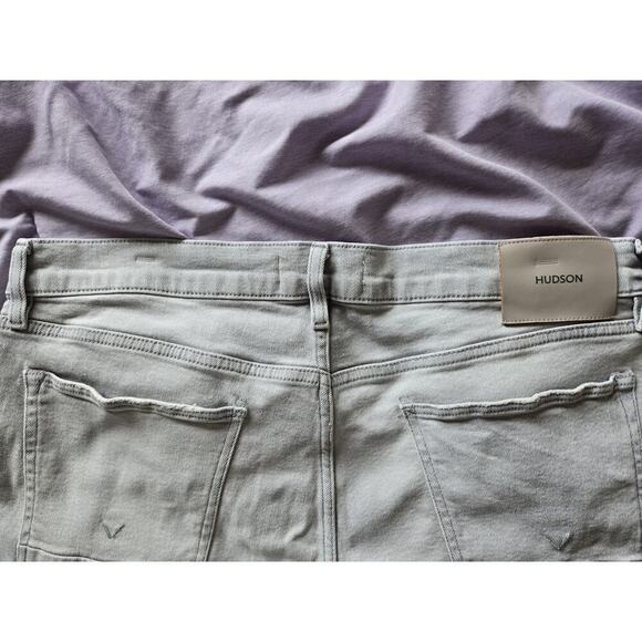 Hudson Mens 36x28 Blake Slim Straight Sky Grey Jeans Classic Modern Stretch - Picture 7 of 12